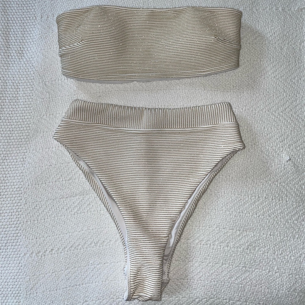 H&M size 4 bandeau high waisted bikini